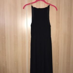 Black Crepe Sleeveless Maxi Dress